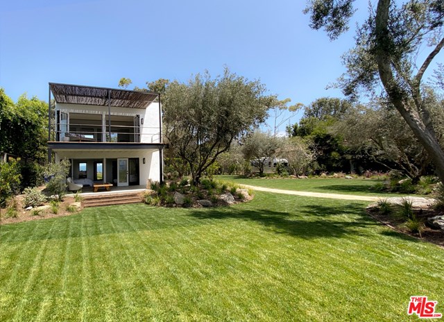 Backyard in a $27,500,000 Malibu home for sale