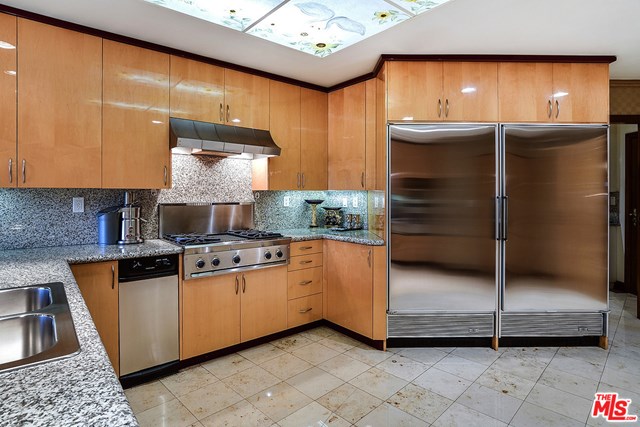 Kitchen in a $9,995,000 Beverly Hills home for sale