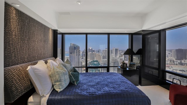 Bedroom in a $5,199,000 San Diego home for sale