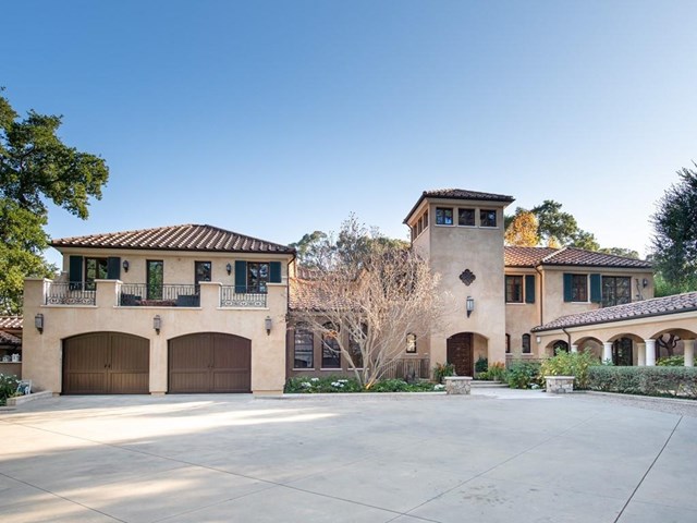 Facade in a $48,000,000 Woodside home for sale