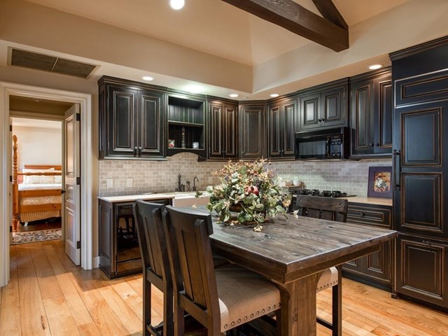 Kitchen in a $48,000,000 Woodside home for sale