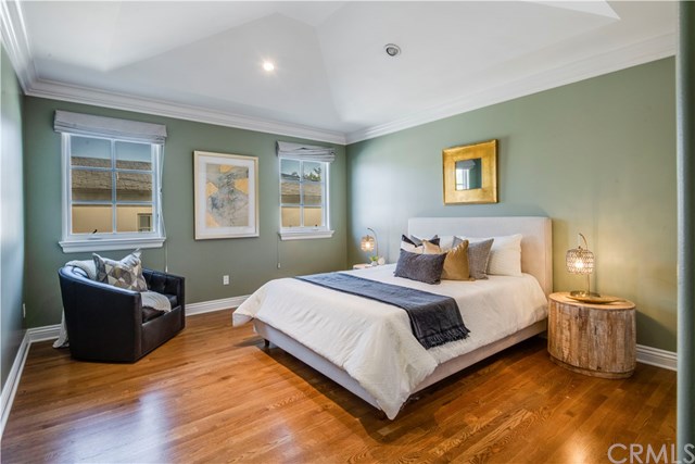 Bedroom in a $6,498,000 Santa Monica home for sale