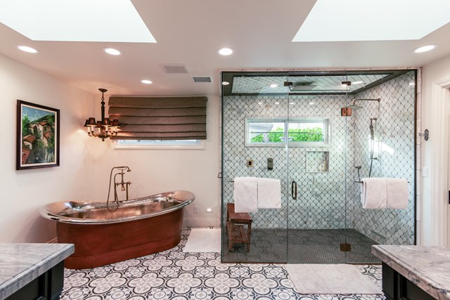 Bathroom in a $3,979,000 Palm Springs home for sale