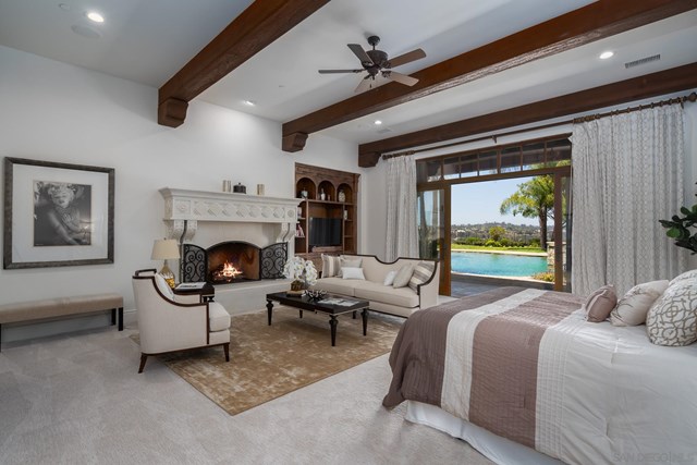 Bedroom in a $8,495,000 San Diego home for sale