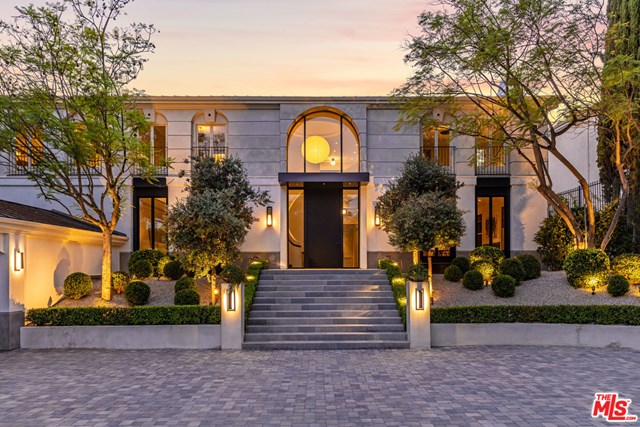 Facade in a $11,995,000 Beverly Hills home for sale