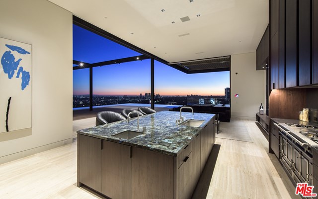 Kitchen in a $29,500,000 Los Angeles home for sale