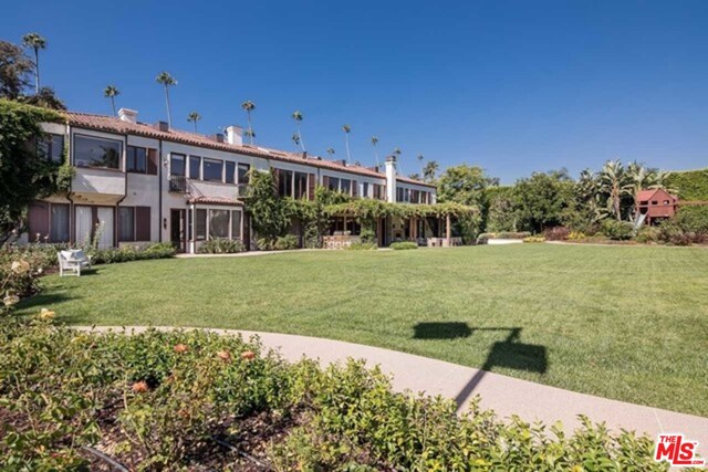 Backyard in a $33,875,000 Beverly Hills home for sale