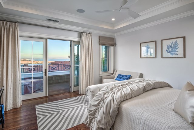 Bedroom in a $15,000,000 San Diego home for sale