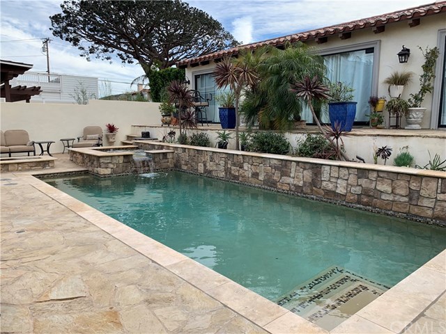 Pool in a $8,900 per month Manhattan Beach home for rent
