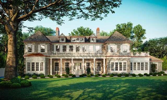 Facade in a $28,600,000 Atherton home for sale