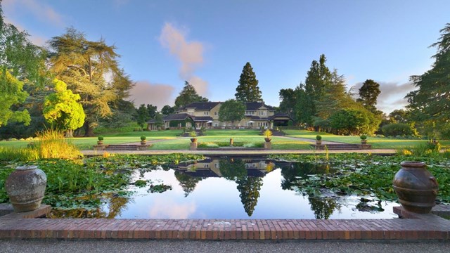 Pool in a $135,000,000 Woodside home for sale
