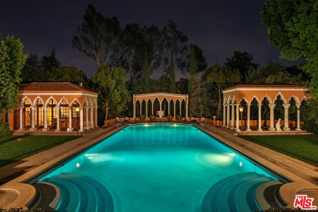 Pool in a $89,750,000 Beverly Hills home for sale