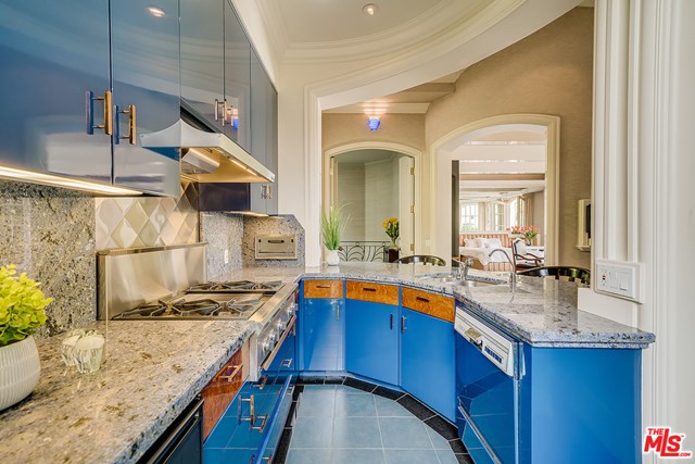 Kitchen in a $11,995,000 Los Angeles home for sale