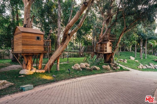 Backyard in a $115,000,000 Malibu home for sale