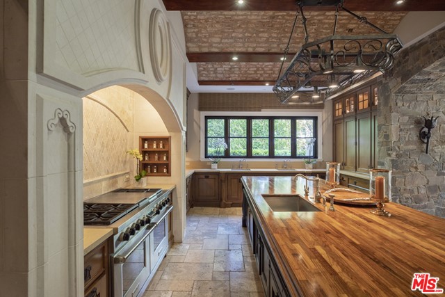 Kitchen in a $250,000 per month Beverly Hills home for rent